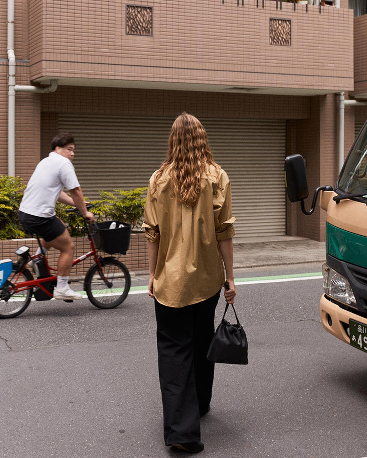 Fin Drawstring Bag: Black