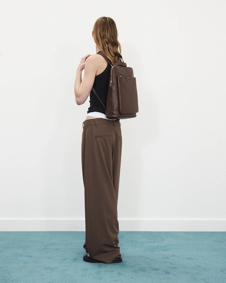 Backpack: Coffee Pebbled Leather