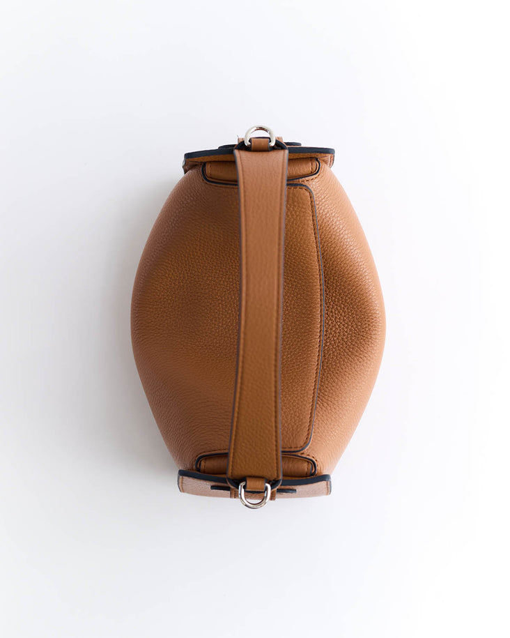 Clementine Bag: Tan Pebbled Leather