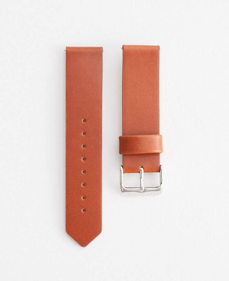 The 20mm Original Watch Tan Leather / Silver Strap by The Horse®