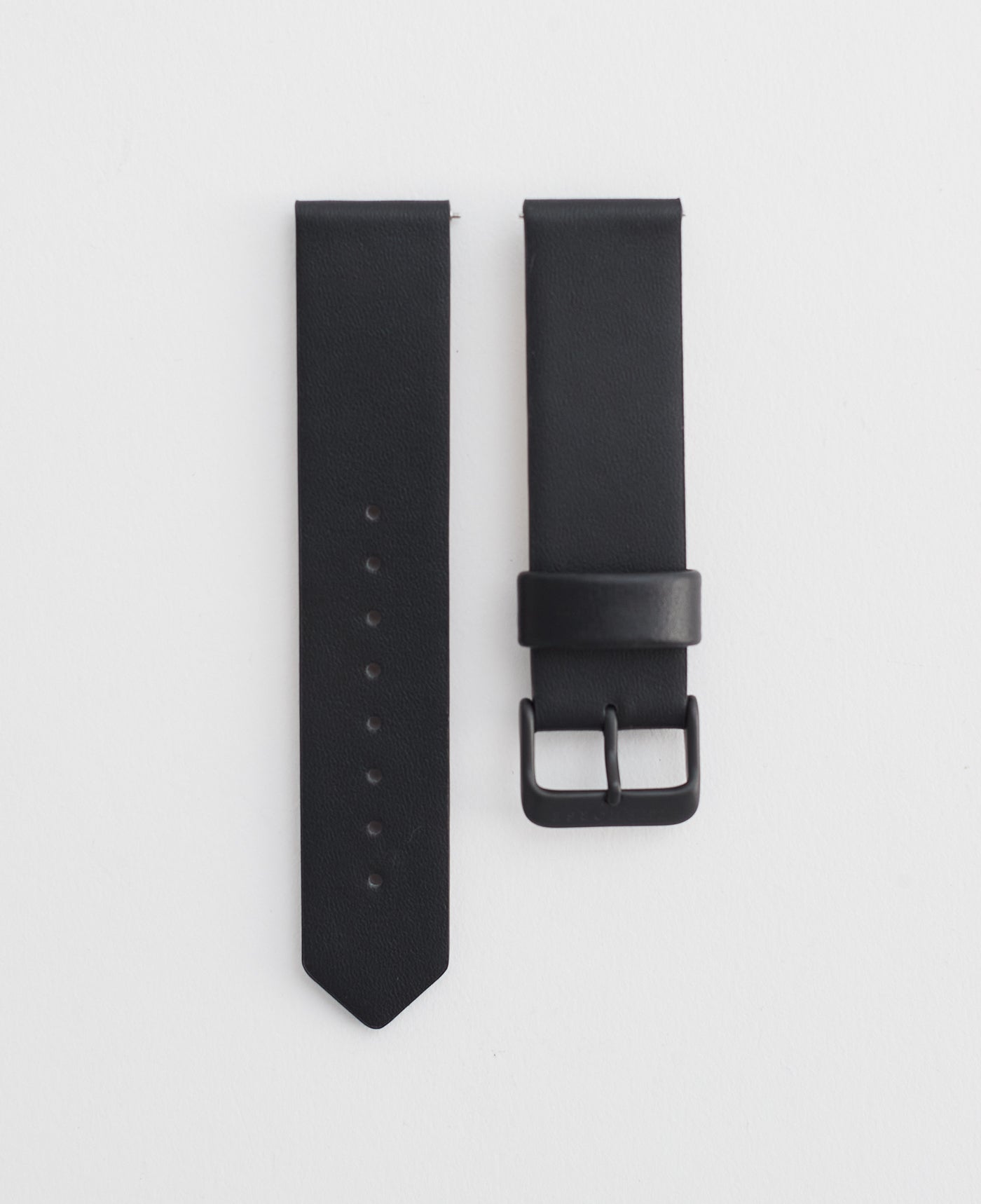 The 20mm Original Watch in Black Leather Black Steel Strap The