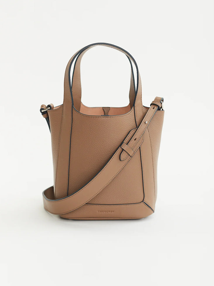 Alexie Tote: Taupe Pebbled Leather