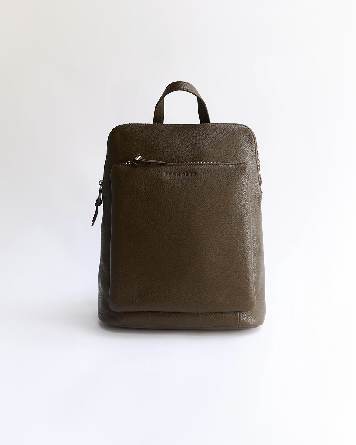 Backpack in Khaki Green leather | The Horse Backpack in Khaki Green leather | The Horse
