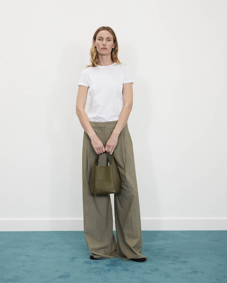Alexie Tote: Olive Pebbled Leather