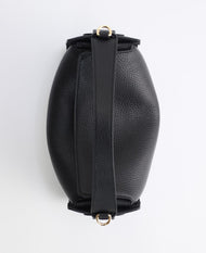 Clementine Bag: Black Pebbled Leather with Gold