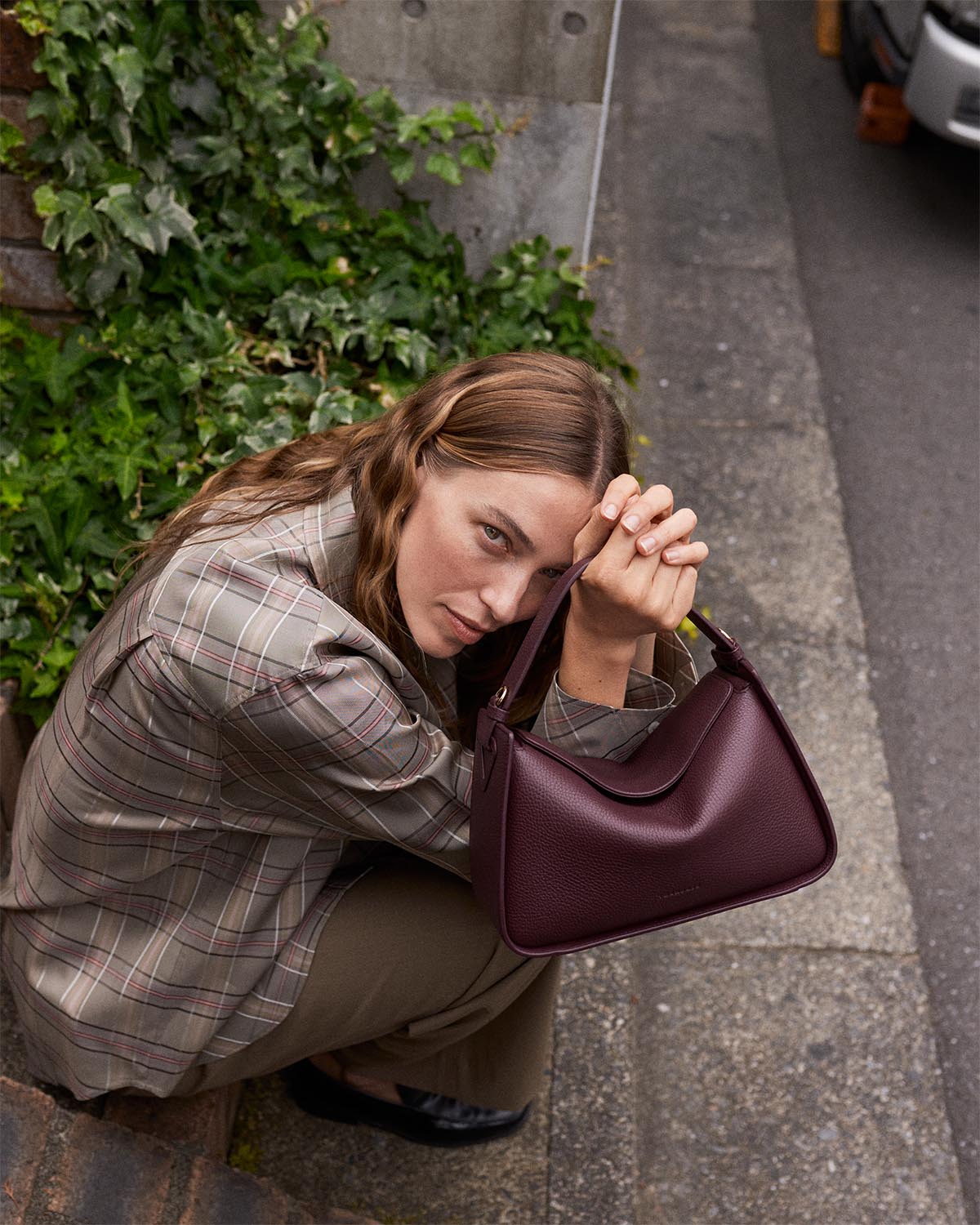 Clementine Bag: Plum with Gold