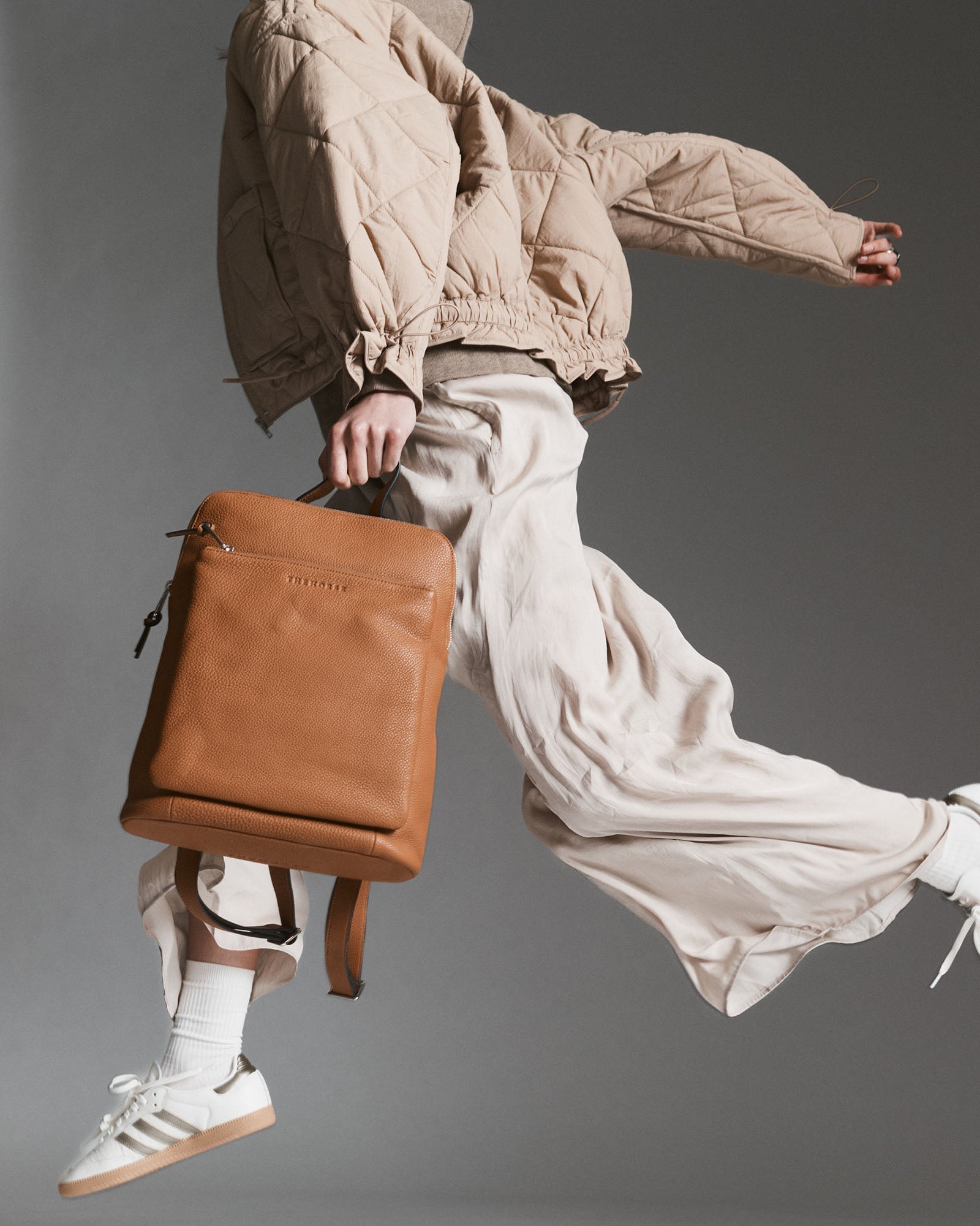 Backpack: Tan Pebbled Leather