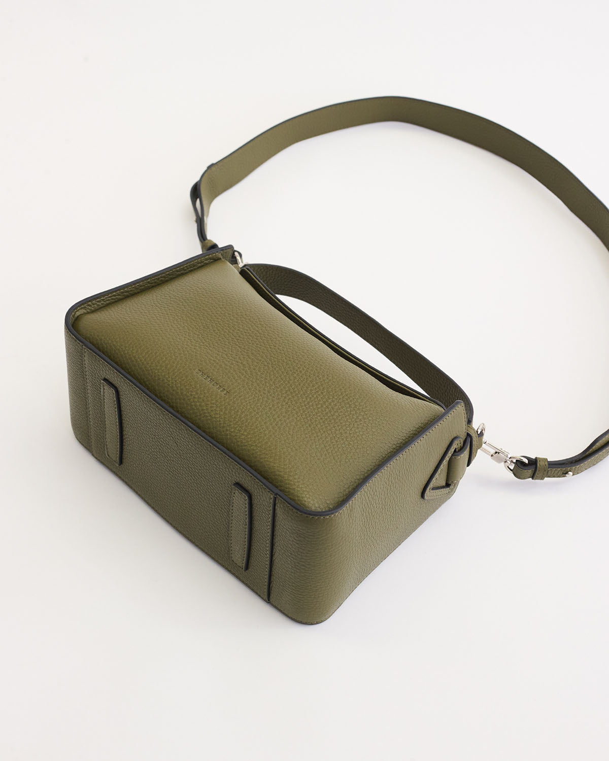 Clementine Bag: Olive Pebbled Leather