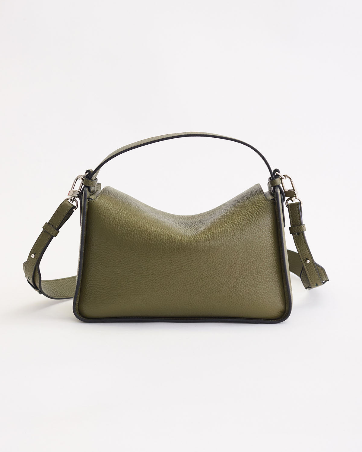 Clementine Bag: Olive Pebbled Leather