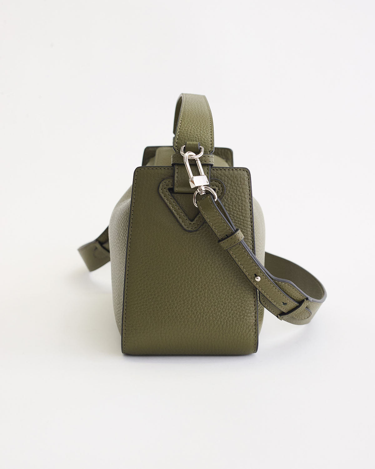 Clementine Bag: Olive Pebbled Leather