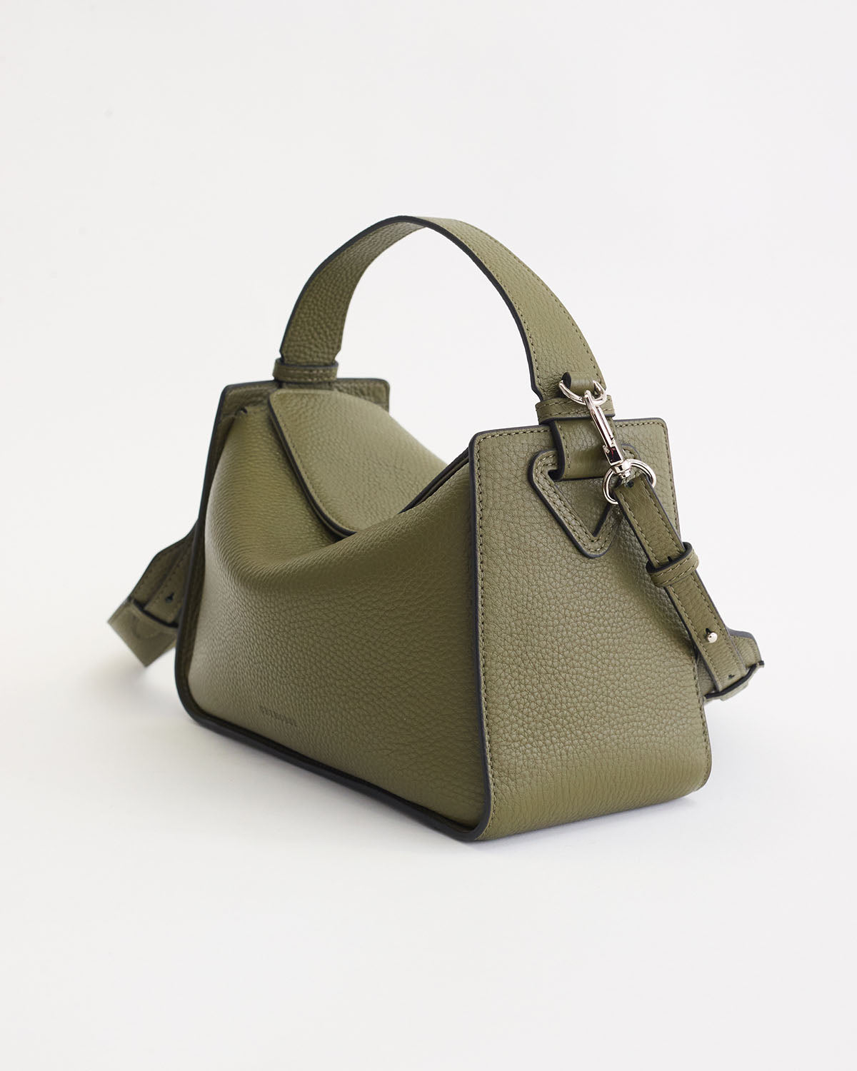 Clementine Bag: Olive Pebbled Leather