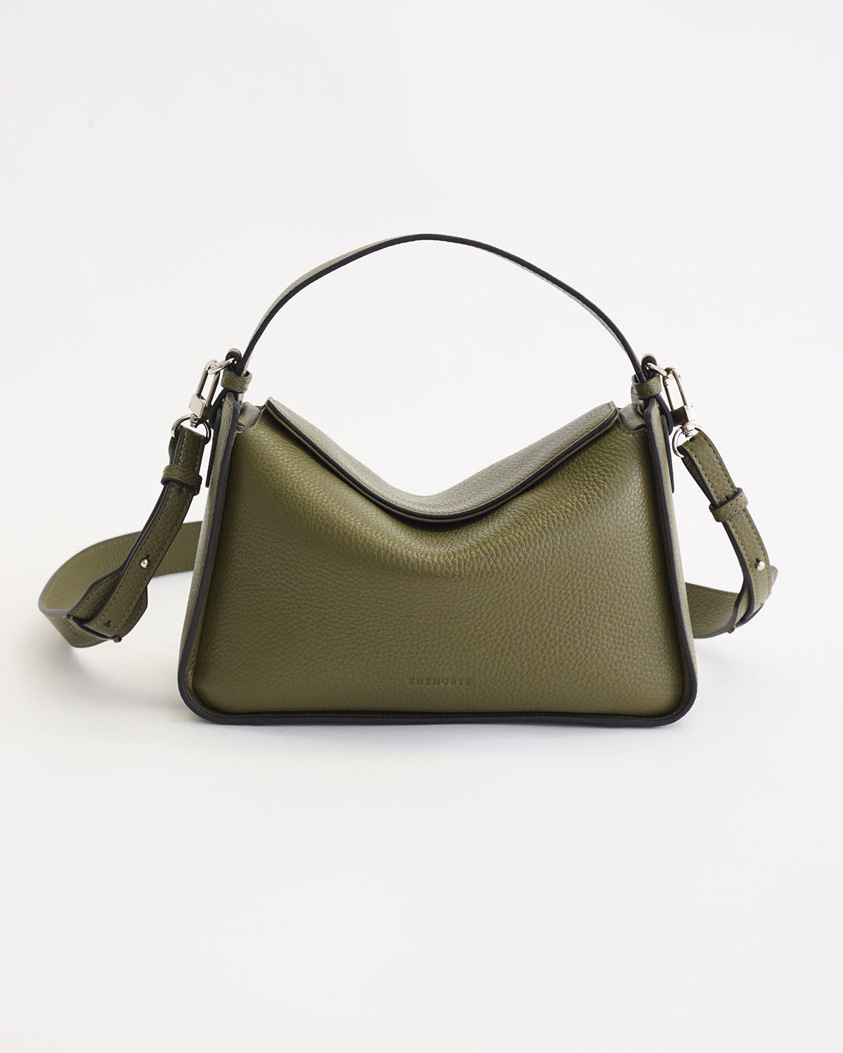 Clementine Bag: Olive Pebbled Leather