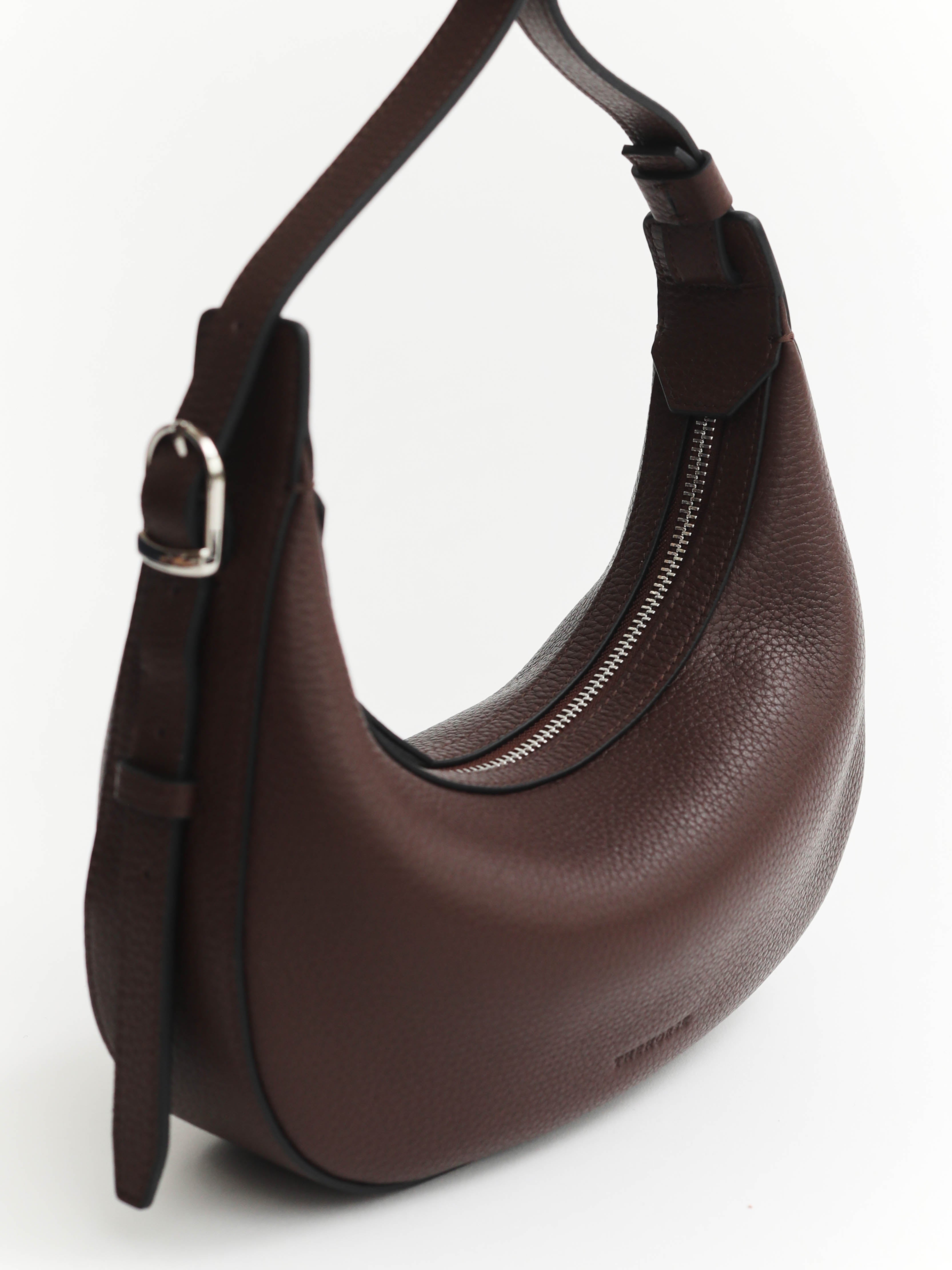 Friday Bag: Leather Crescent Bag in Coffee | The Horse USA