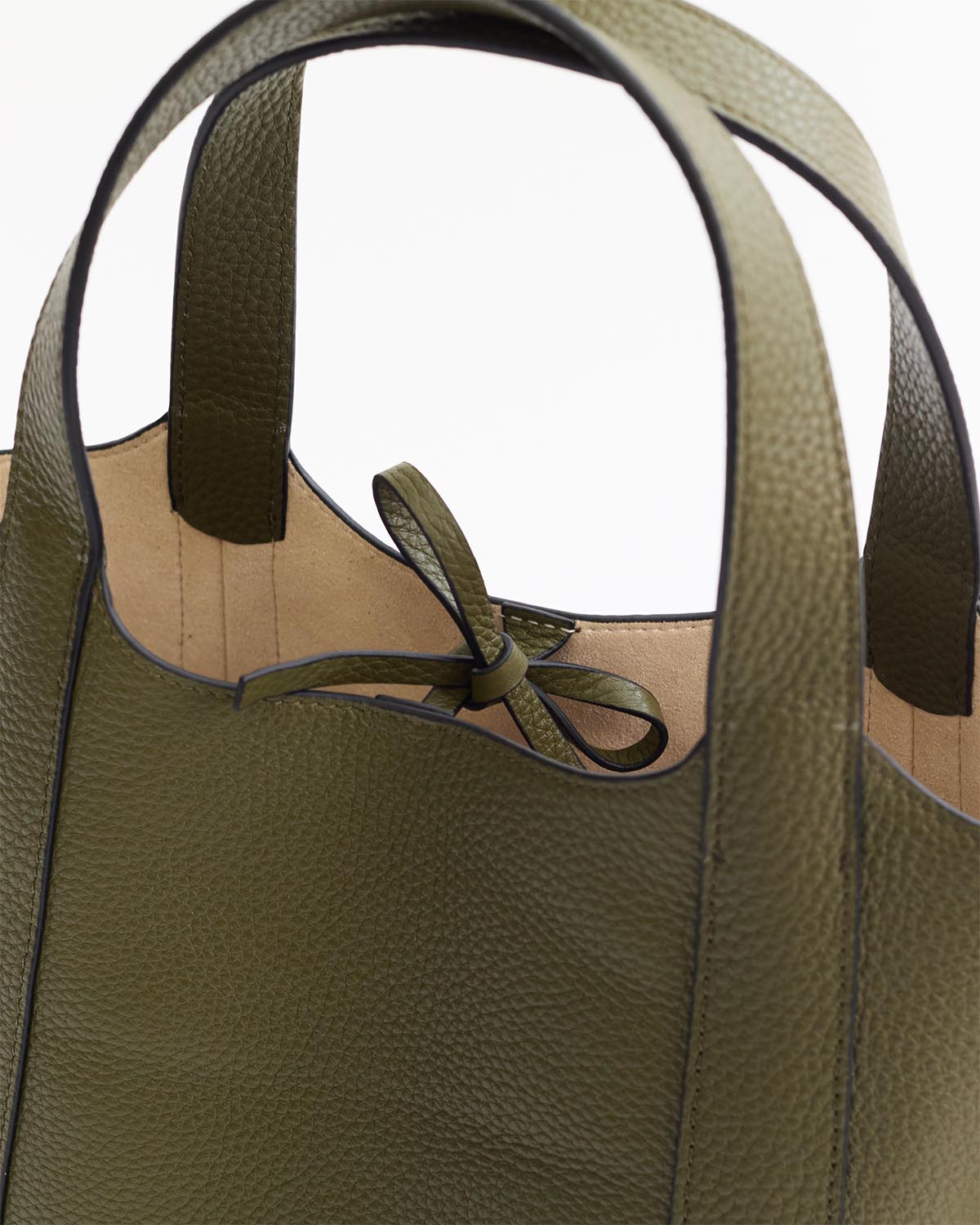 Alexie Tote: Olive Pebbled Leather