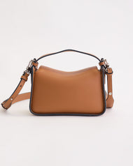 Mini Clementine Bag: Tan Pebbled Leather