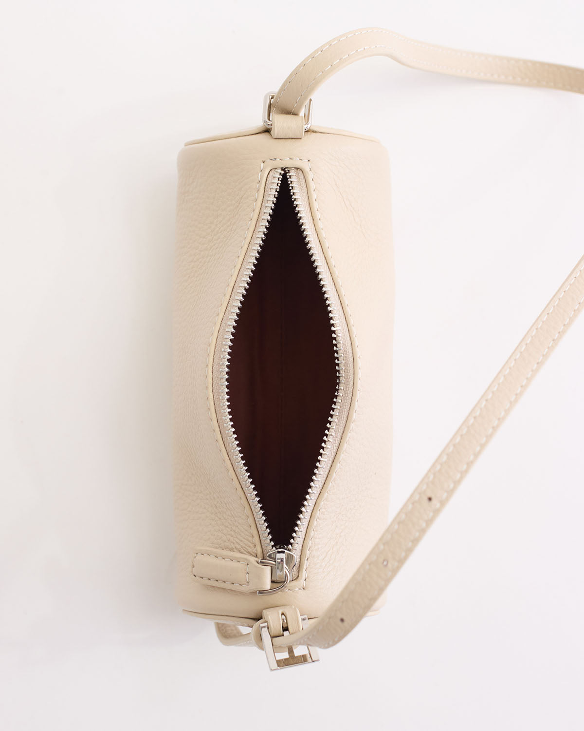 Romy Bag: Oat Pebbled Leather