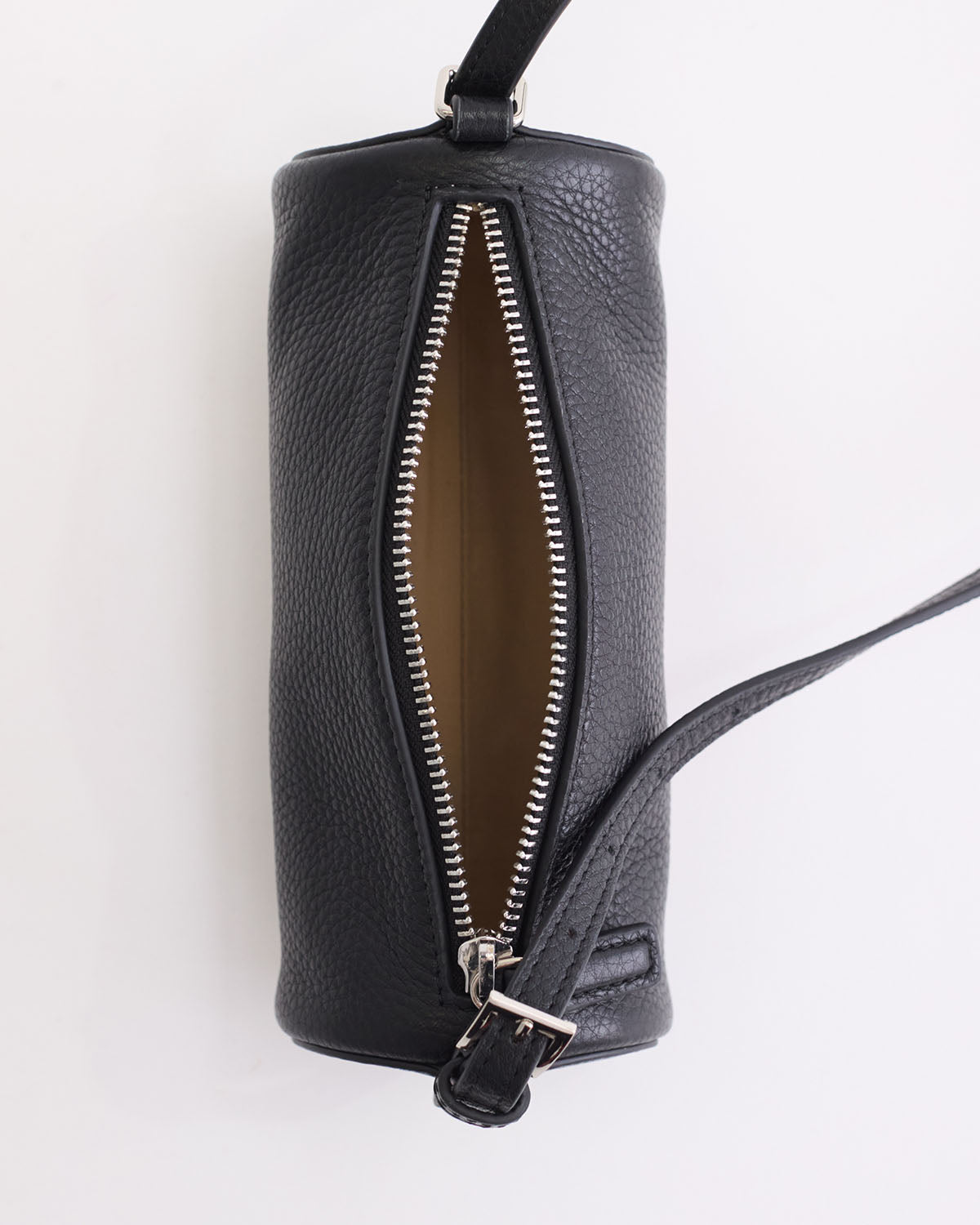 Romy Bag: Black Pebbled Leather