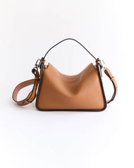 Clementine Bag: Tan Pebbled Leather