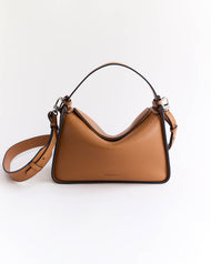 Clementine Bag: Tan Pebbled Leather