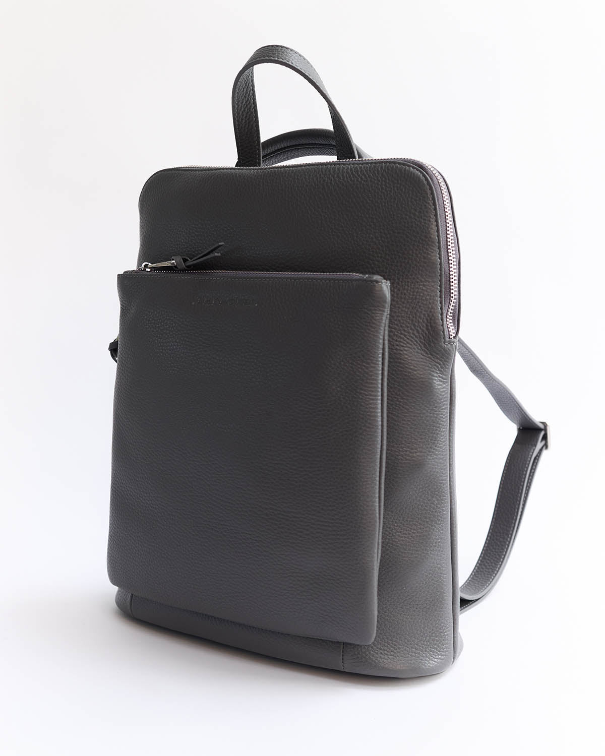 dark gray leather backpack Backpack: Shark Grey