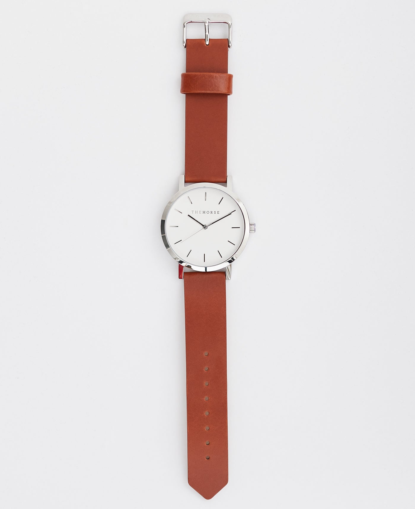 The 20mm Original: Tan Leather / Silver Strap