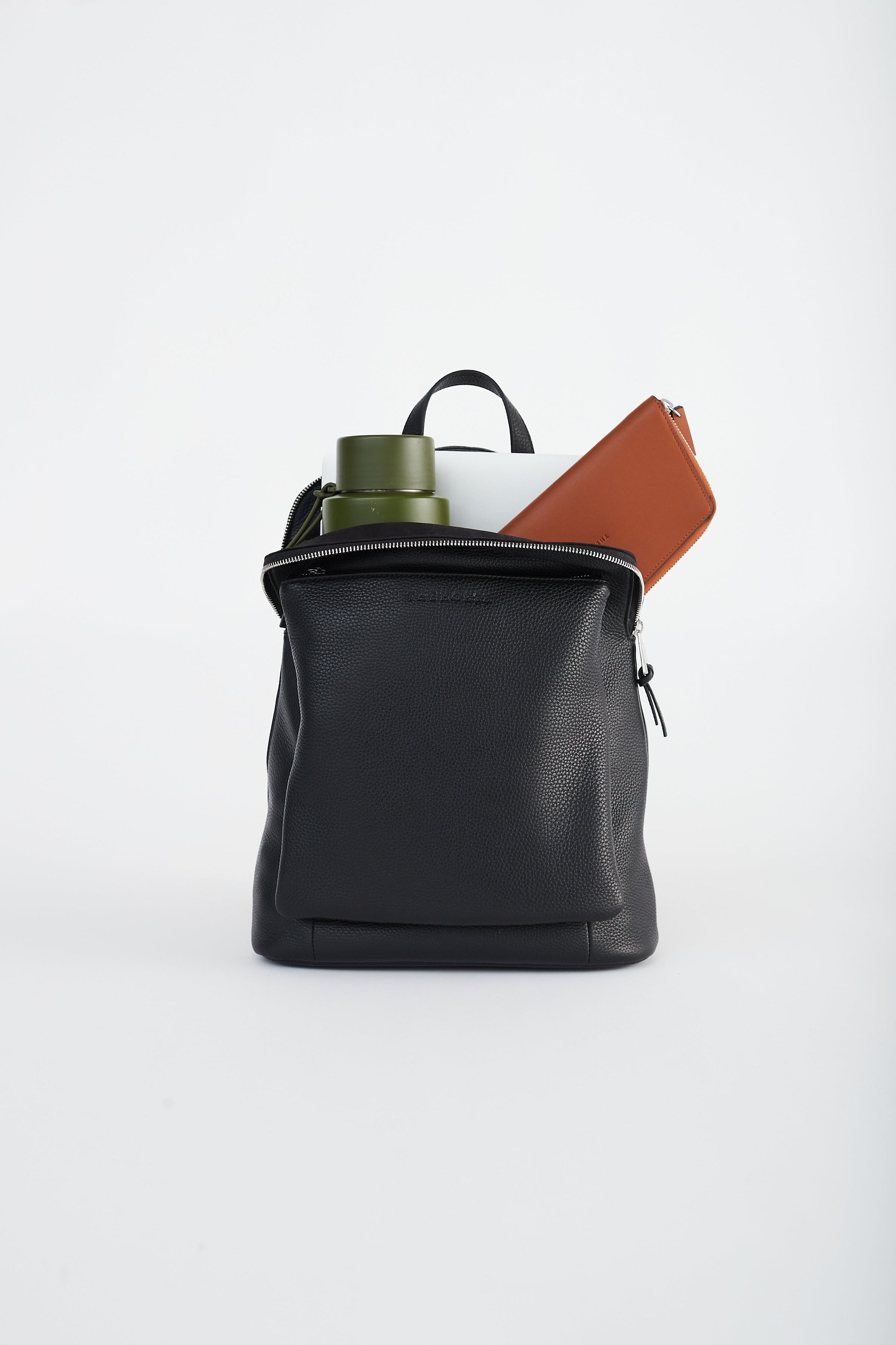 Premium Black Leather Backpack for Men & Women | Backpack Black Pebbled Leather Premium Black Leather Backpack for Men & Women | Backpack Black Pebbled Leather