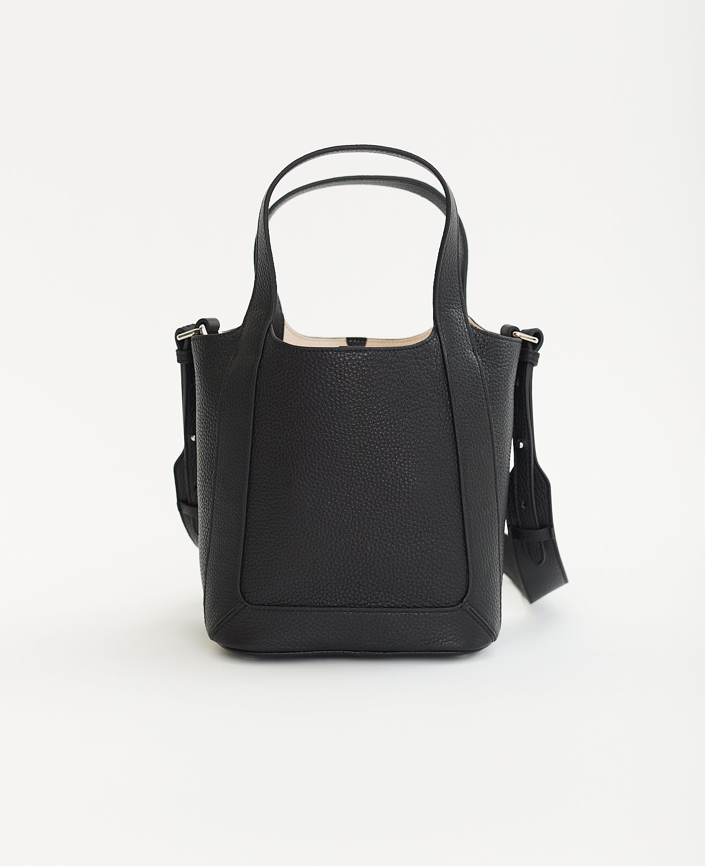 Alexie Tote: Black Pebbled Leather