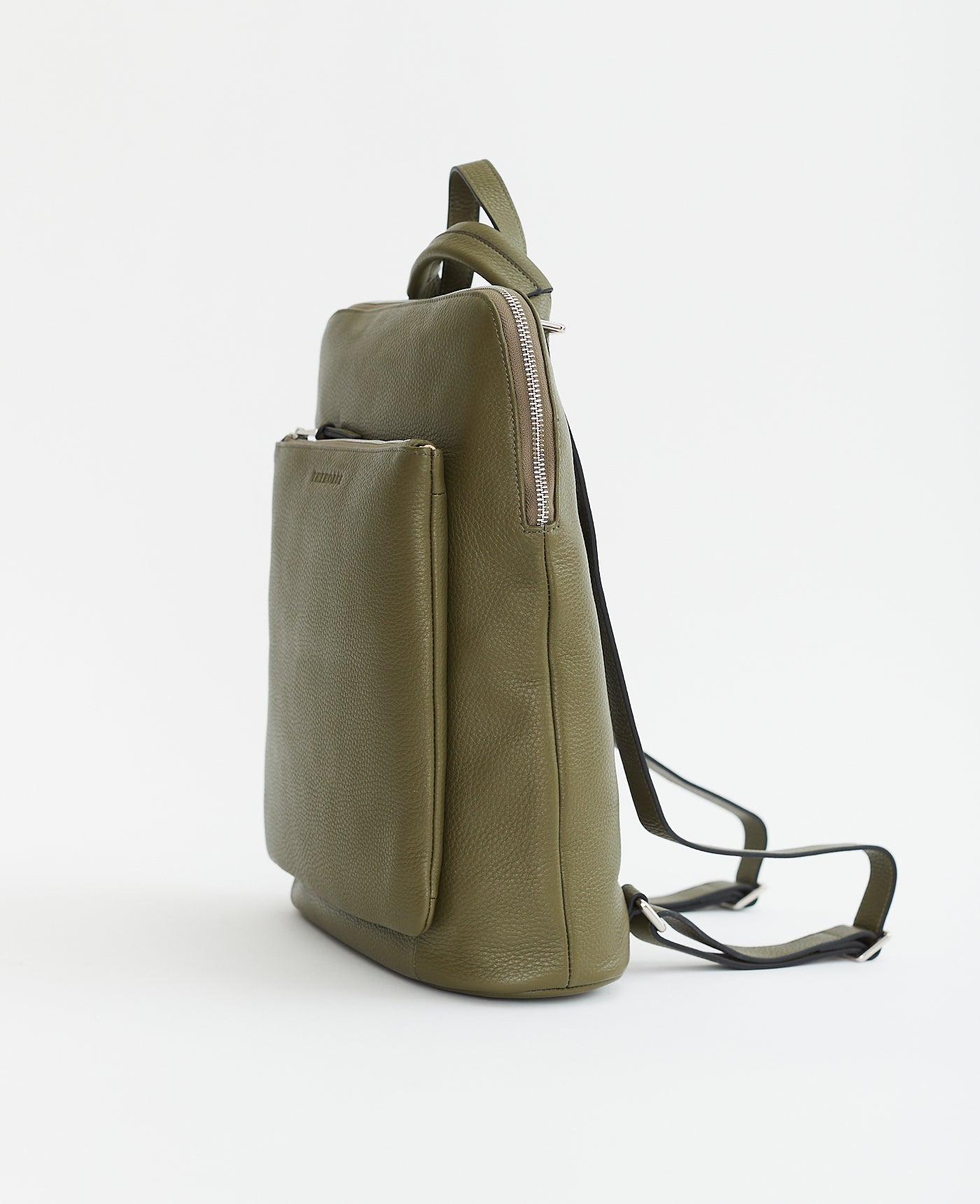 Backpack: Olive Pebbled Leather