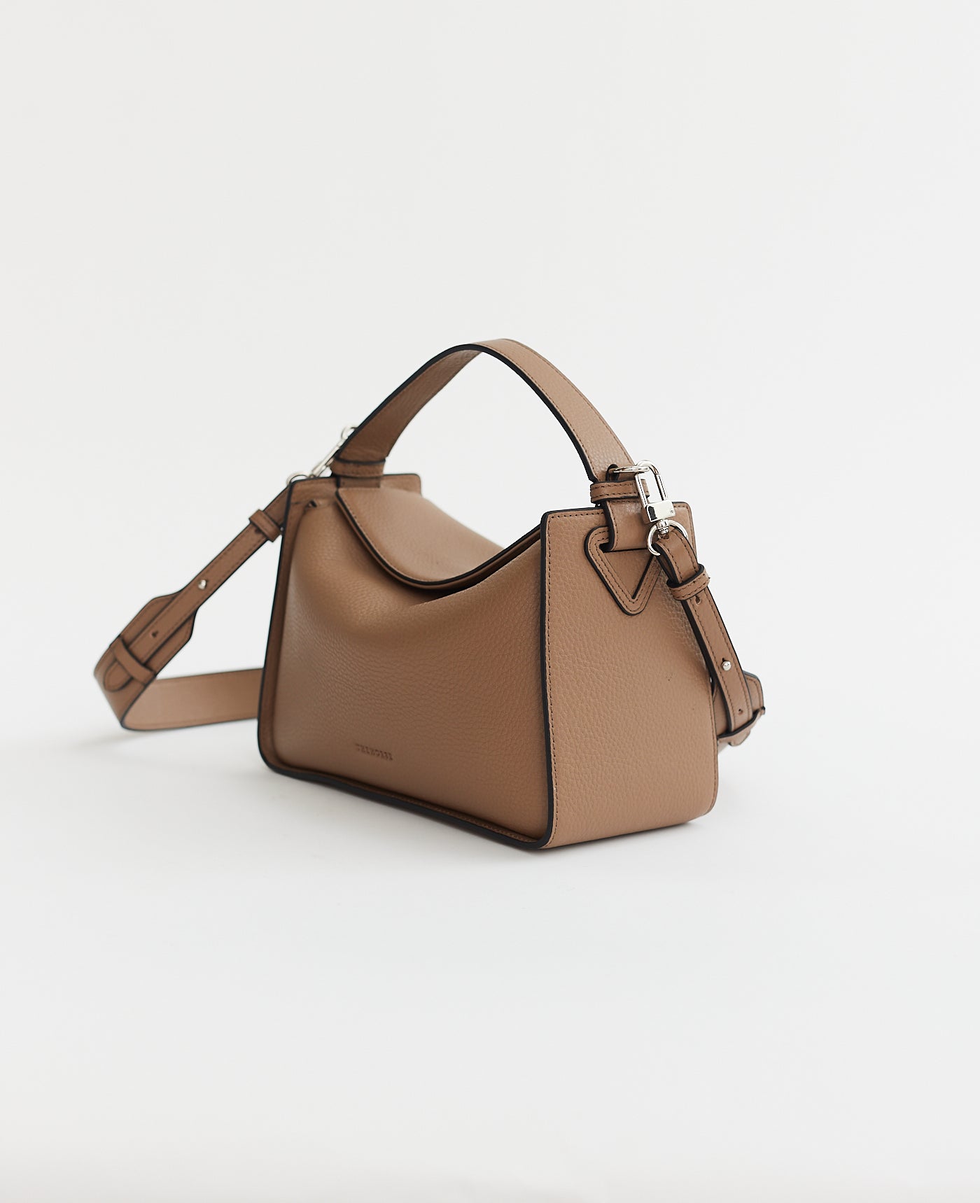 Clementine Bag: Taupe Pebbled Leather