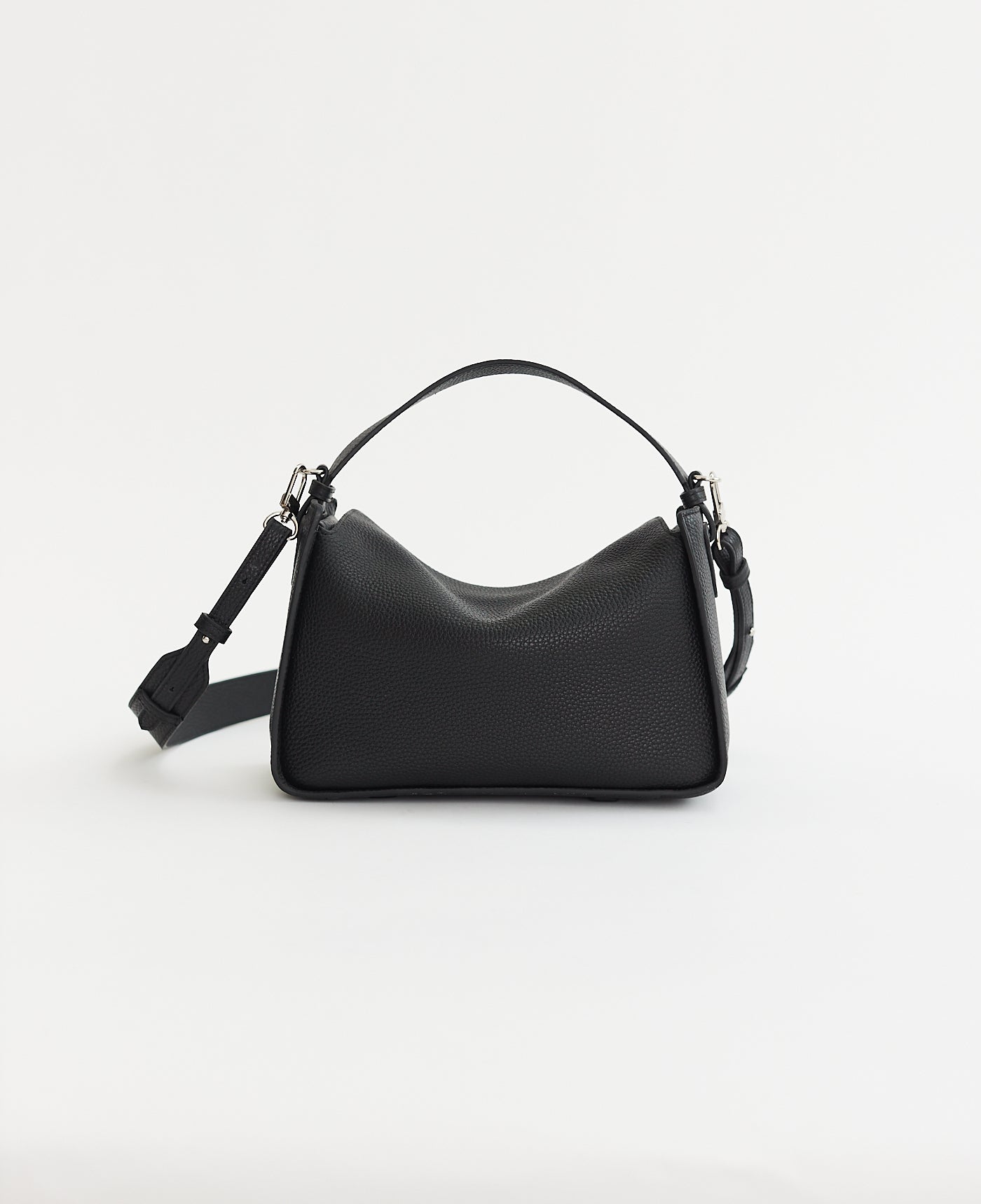 Clementine Bag: Black Pebbled Leather