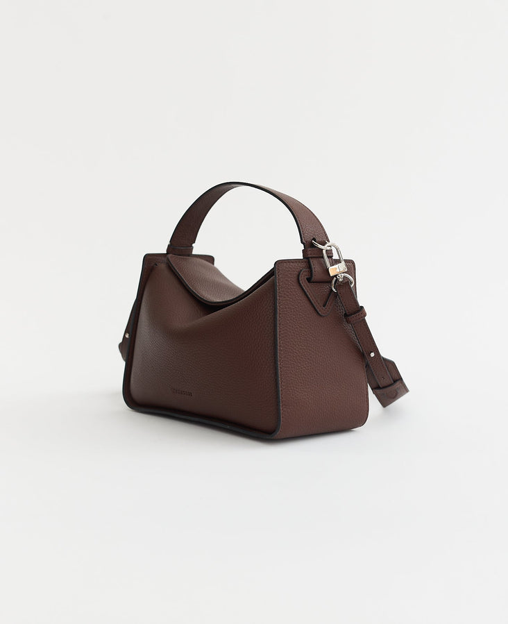 Clementine Bag: Coffee Pebbled Leather