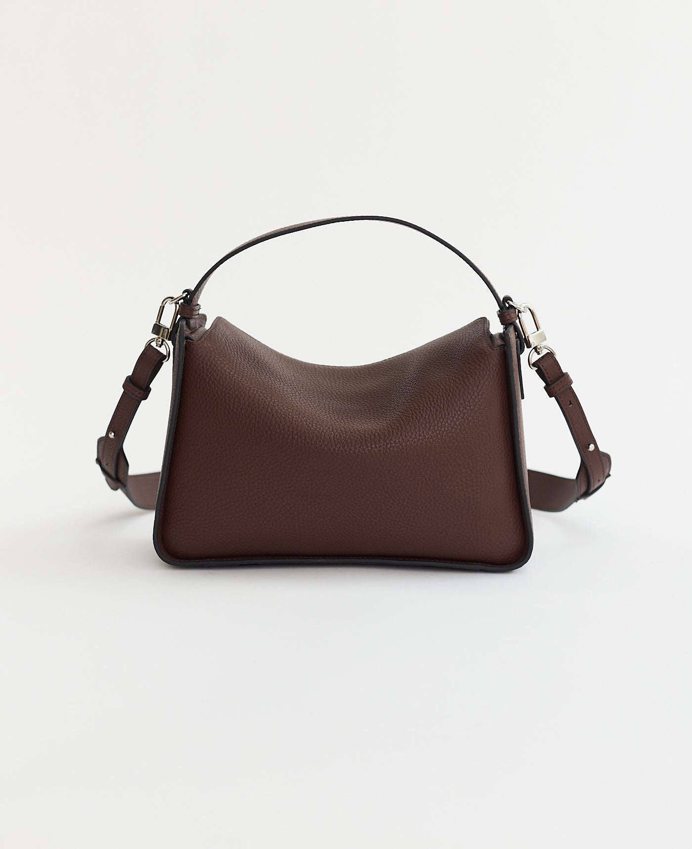 Clementine Bag: Coffee Pebbled Leather