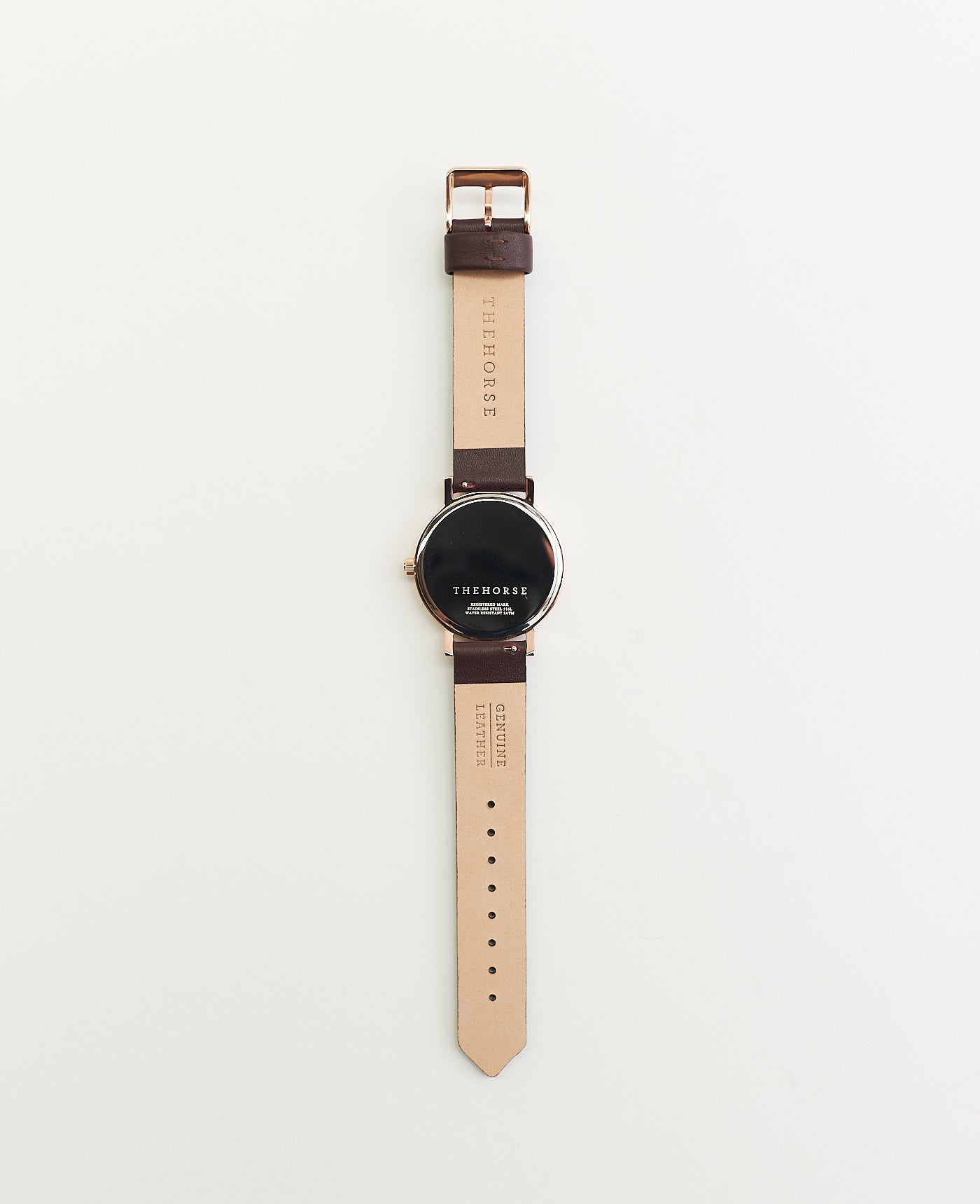 The Mini Original: Rose Gold Case / White Dial / Deep Plum Leather