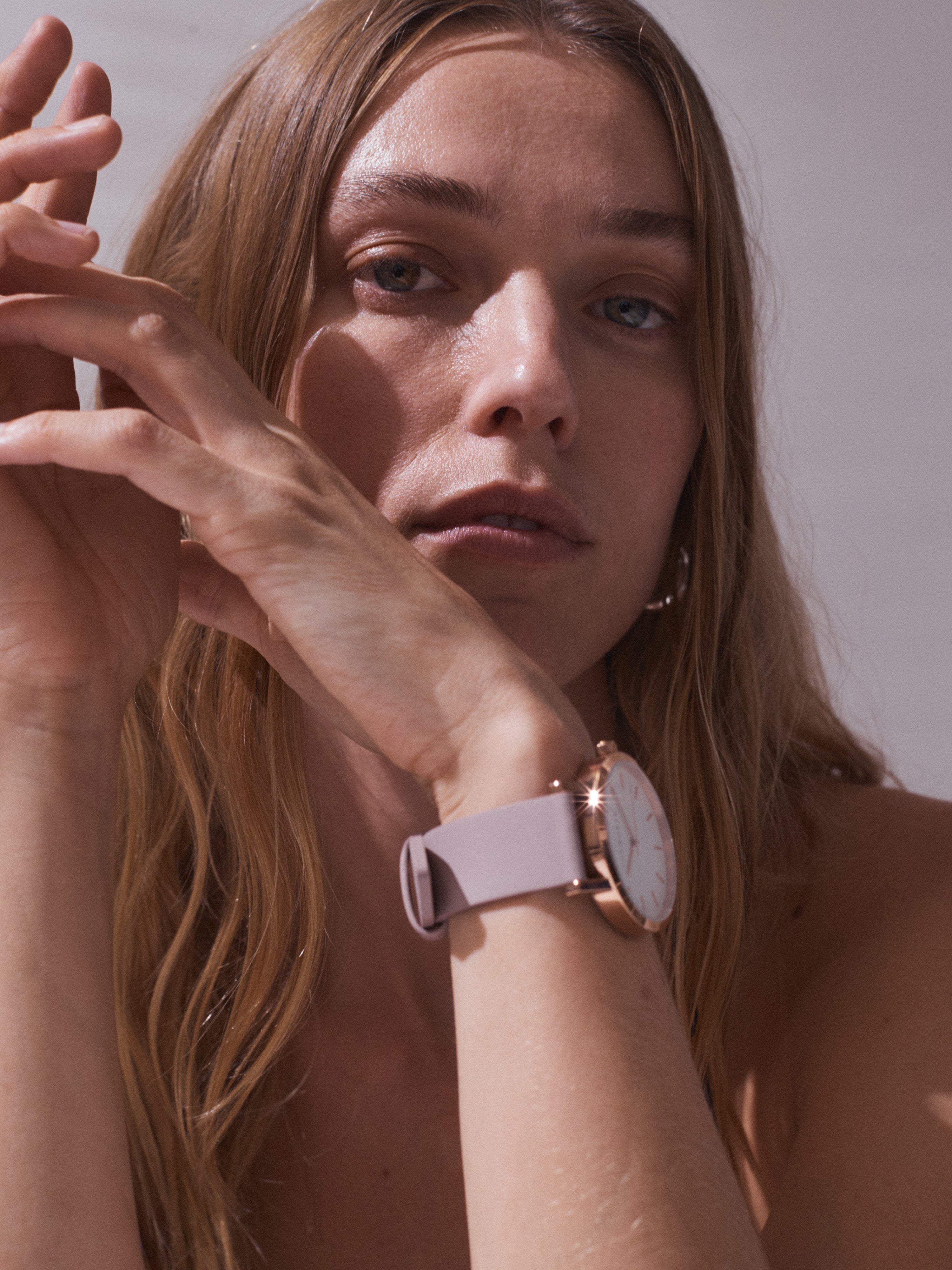 The Original Watch Polished Rose Gold / Blush Leather Strap | The