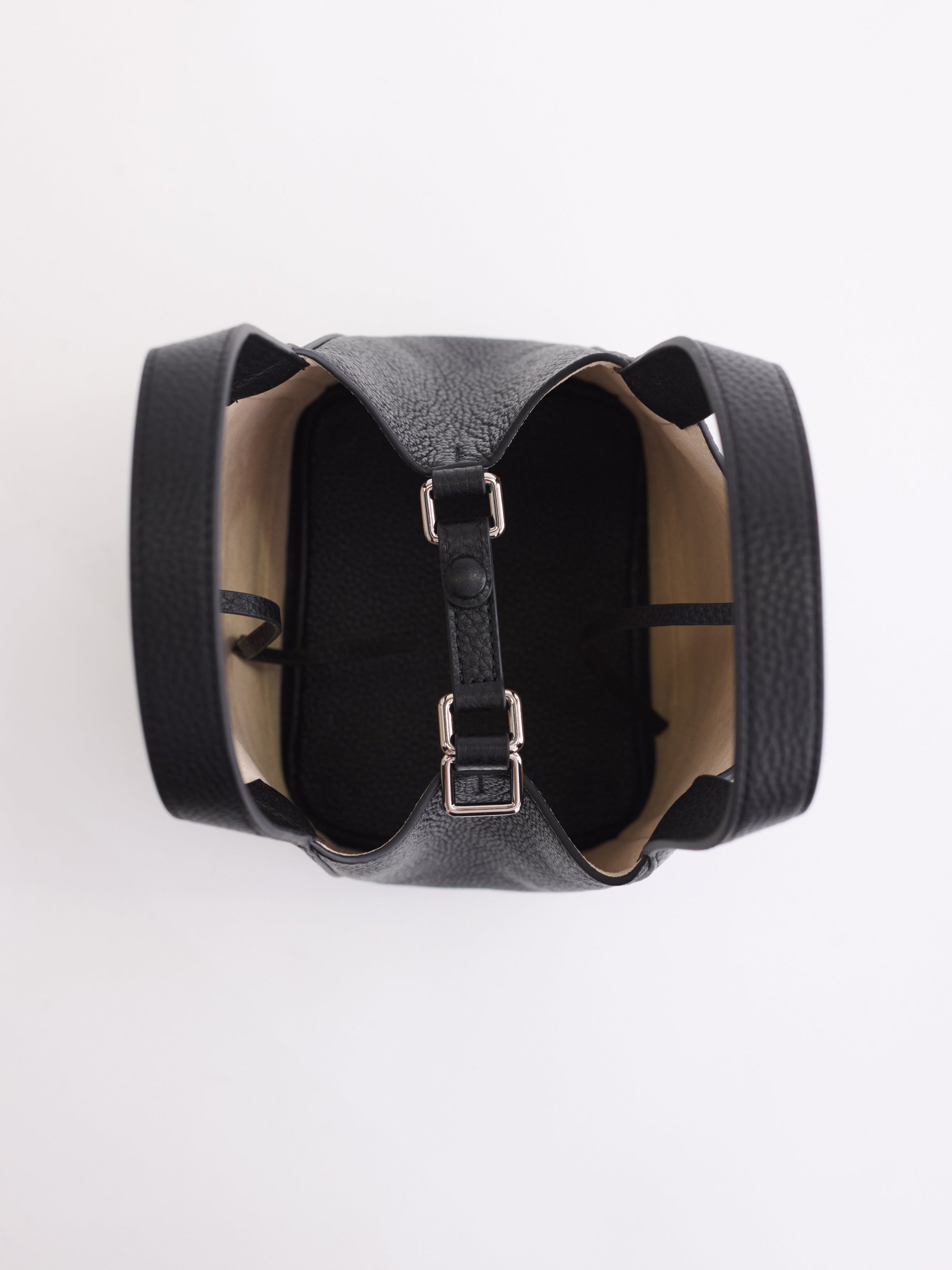 Alexie Tote: Black Pebbled Leather