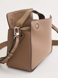 Clementine Bag: Taupe Pebbled Leather