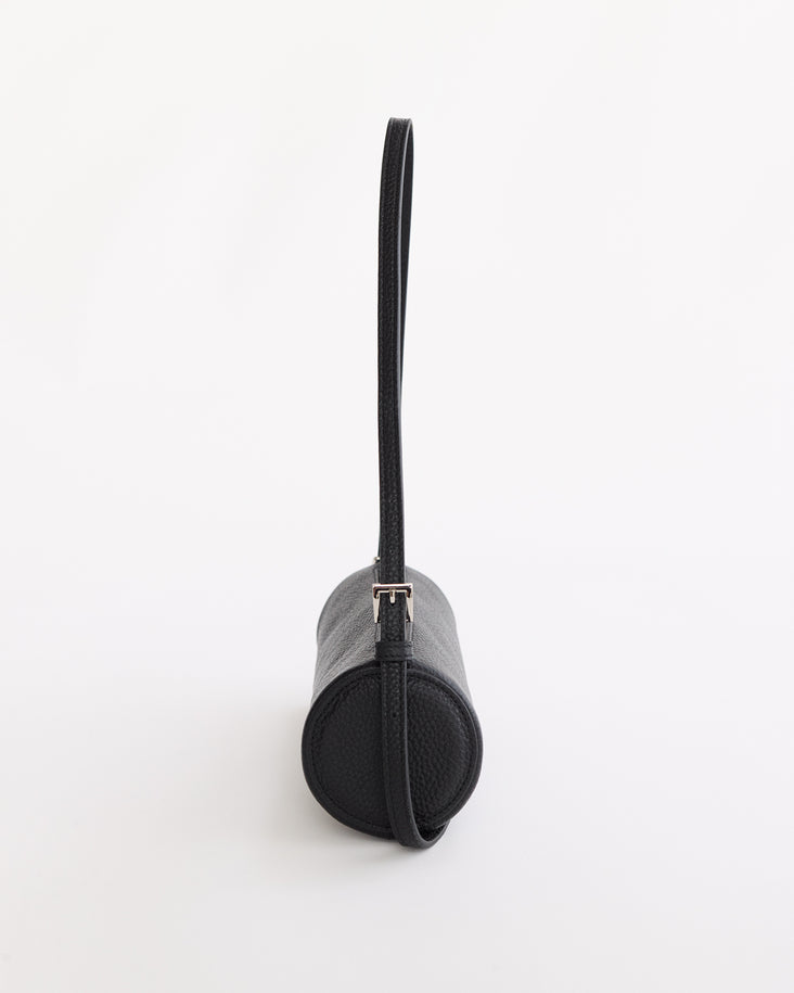 Romy Bag: Black Pebbled Leather