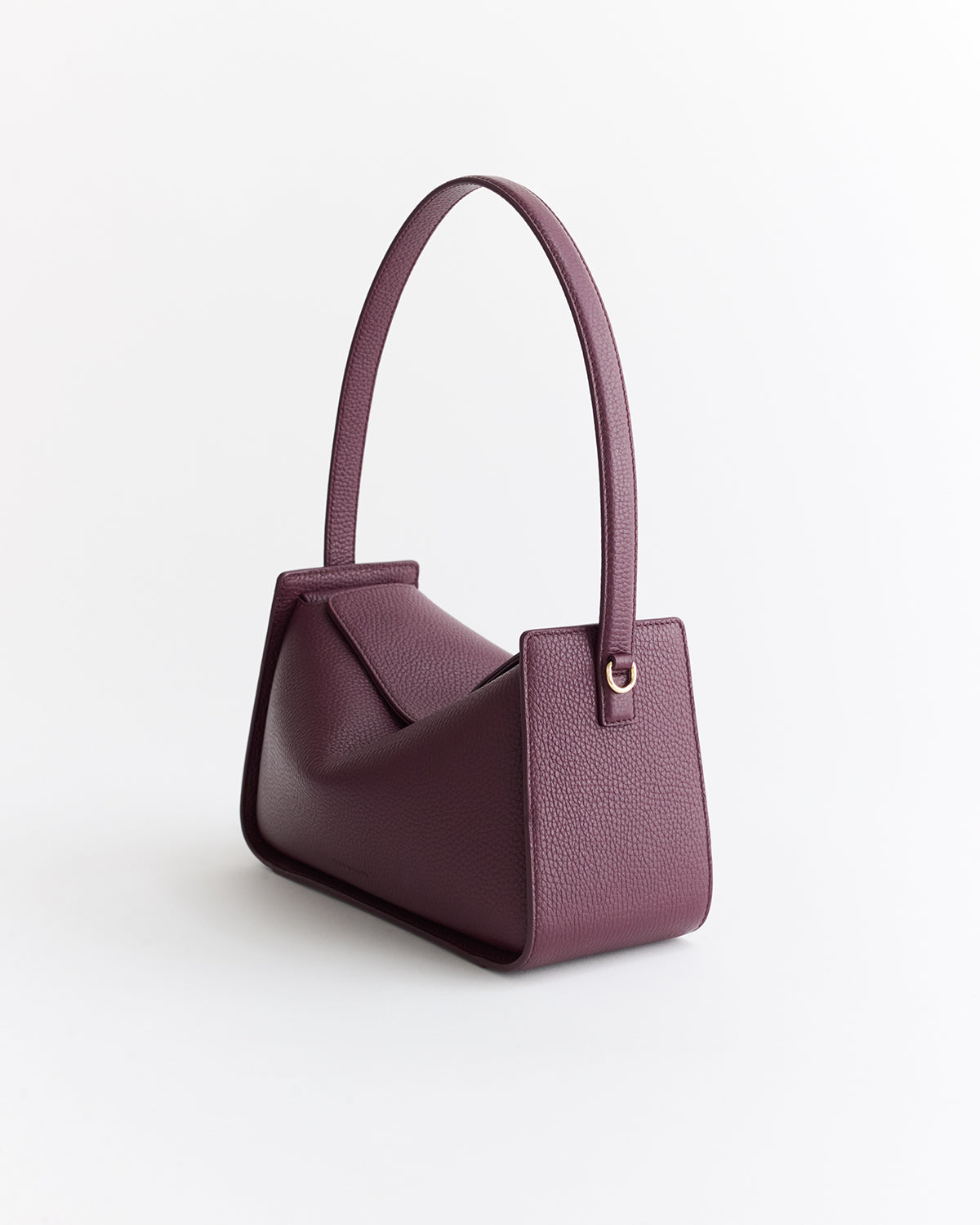 Clementine Shoulder Bag: Plum with Gold