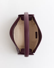 Clementine Shoulder Bag: Plum with Gold