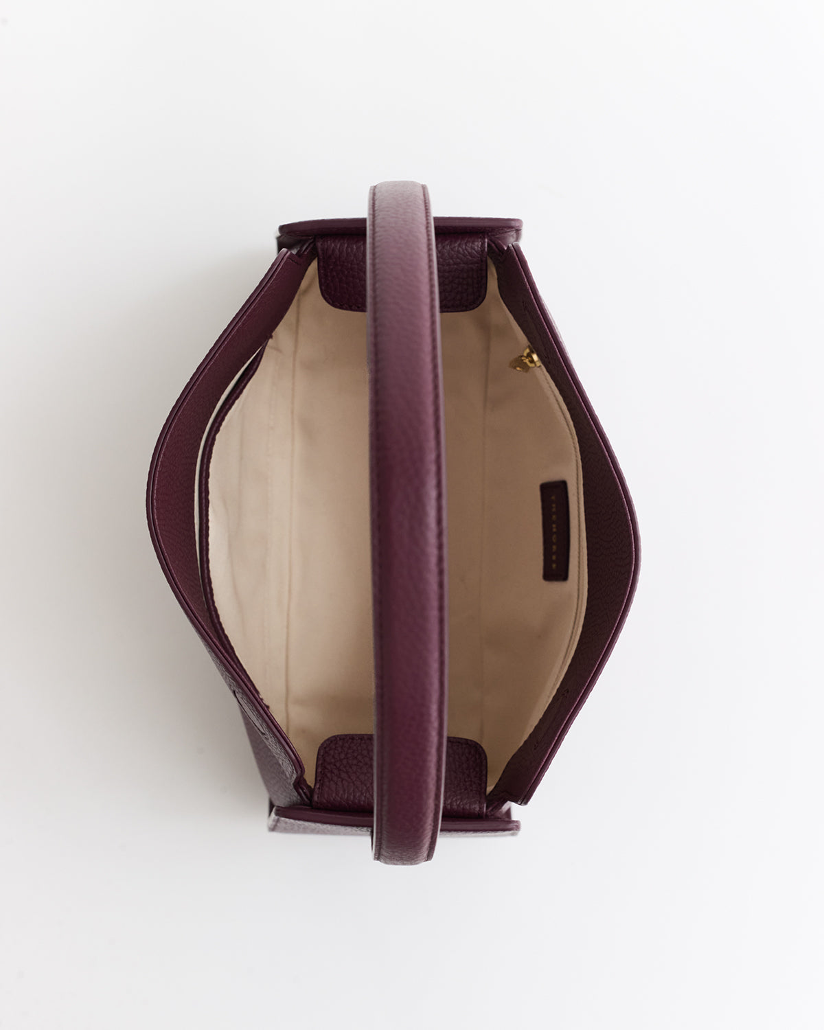 Clementine Shoulder Bag: Plum with Gold