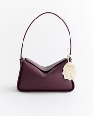 Clementine Shoulder Bag: Plum with Gold
