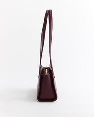 Rene Shoulder Bag: Plum with Gold