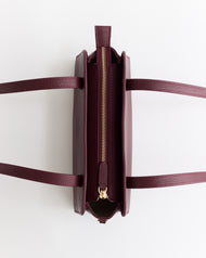 Rene Shoulder Bag: Plum with Gold