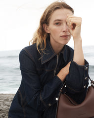 Clementine Bag: Coffee Pebbled Leather