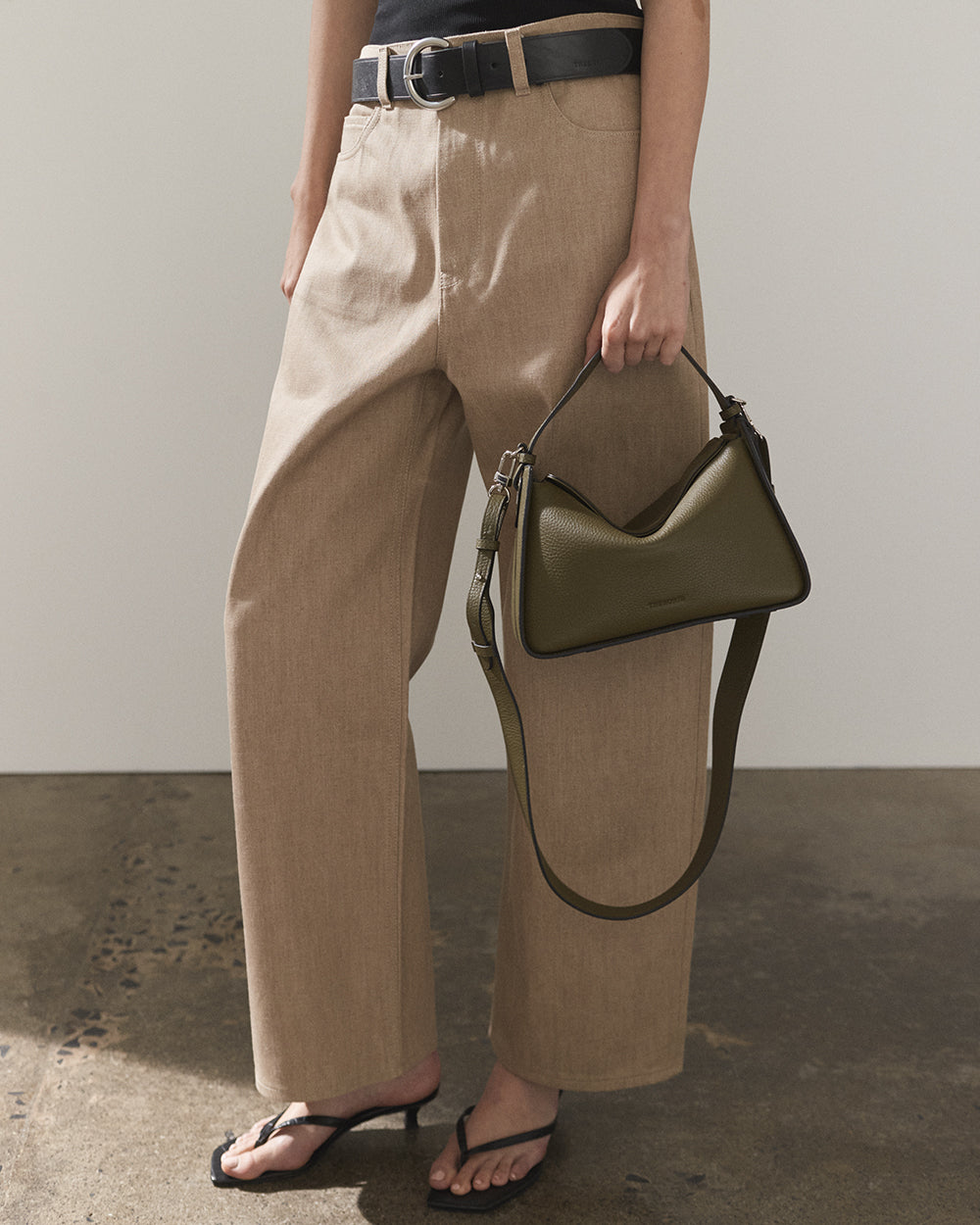 Clementine Bag: Olive Pebbled Leather