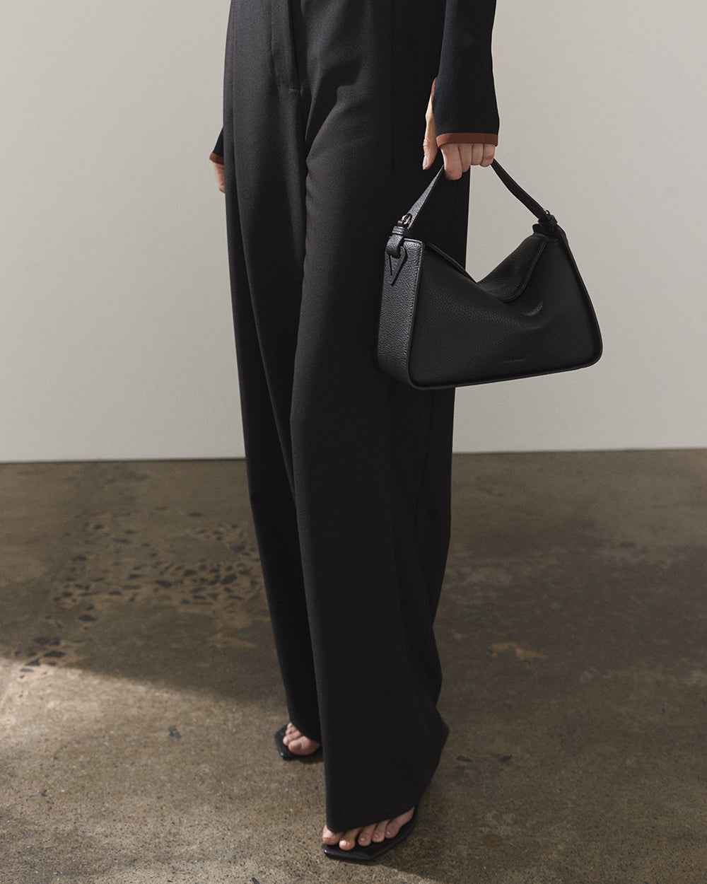 Clementine Bag: Black Pebbled Leather