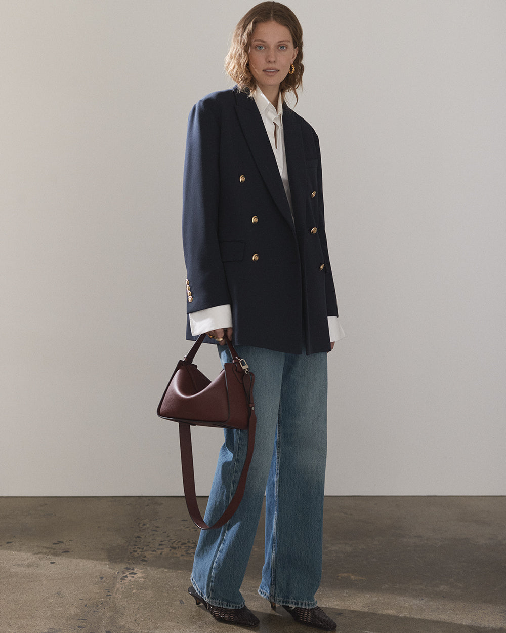 Clementine Bag: Burgundy Pebbled Leather