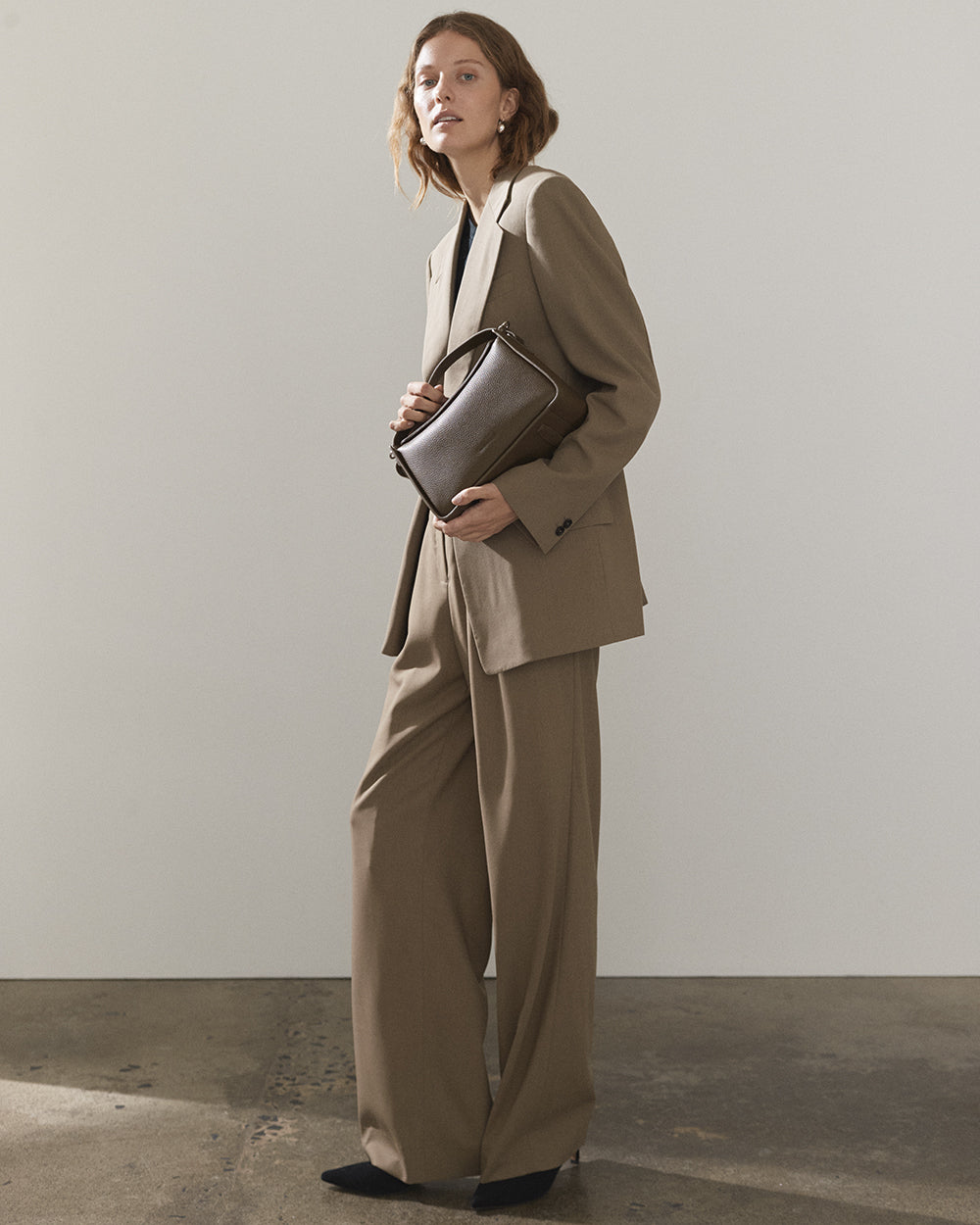 Clementine Bag: Khaki Green Pebbled Leather