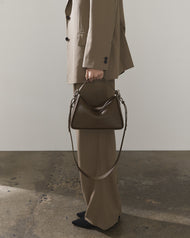 Clementine Bag: Khaki Green Pebbled Leather
