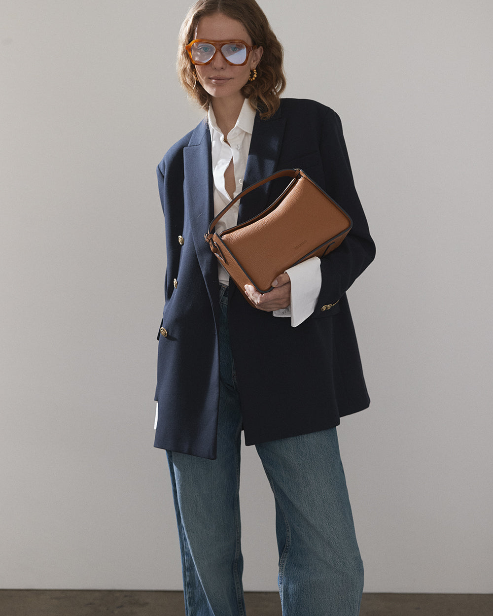 Clementine Bag: Tan Pebbled Leather